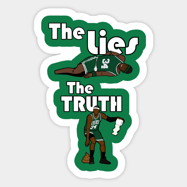 Paul Pierce 'The Lies/The Truth' -  NBA Boston Celtics Funny Sticker by xavierjfong